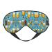 SSIMOO Beer Bubble Print Double-Sided Eye Mask Soft and Light Blocking for Enhancing Sleep Quality Black