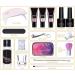 Builder nail gel kit poly extension gel kit - 3-color builder glue gel with nail lamp base and tip - Professional manicure supplies for the - Buy Online on GoSupps.com