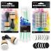 Pixiss Mini Ink Blending Tools, 2 Pack Round with 24 Replacement Foam Pads, 10 Stick Blending Tools for Distressing, Blending and More