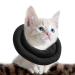 Adjustable Cat Cone Collar & Dog Cone Collar, Padded with Soft Polyester for After Surgery to Anti Lick, Pet Recovery Collar to Anti-Lick Pack of One S Black