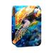 Lipstick Case Leather Lip Gloss Lipstick Organizer with Mirror Mini Lipstick Holder Bag Blue Watercolor Sea Turtle Q059d7rjaw