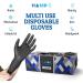 Hand-E Touch Disposable Black Nitrile Gloves - 200 Medium Pack, 5 Mil Thick, Heavy Duty, Medical Exam, Powder & Latex Free - Food Safe - Buy Online on GoSupps.com