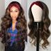 Nadula Hair FB30# Highlights Honey Brown Ombre Body Wave Headband Wig - 18 Inch Human Hair for Black Women - Buy Online on GoSupps.com