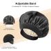 Royuniqur Silky Satin Sleep Bonnet | Double Layered Adjustable Cap for Men & Women - Ideal for Curly, Frizzy, Straight Hair - Black - Buy Online on GoSupps.com