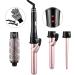 CCKeyin 4-in-1 Curling Iron Set - Multifunctional Ceramic Curling Iron Kit with Attachments for Large & Small Curls - Pink - Buy Online on GoSupps.com