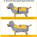 Buy Ownpets Waterproof Dog Rain Jacket with Hood | Adjustable Reflective Straps | Yellow & Gray (S) - Perfect for All Weather - Buy Online on GoSupps.com
