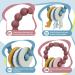 2 Pack BPA-Free Silicone Baby Teething Ring Keys | Gummy Massager for Infants 3+ Months - Buy Online on GoSupps.com