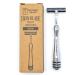 Taconic Shave Heavyweight Non-Pivoting Twin Blade Razor with Chrome Handle | Includes 10 Cartridge Blades - Buy Online on GoSupps.com