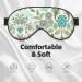 SSIMOO Green Flower Sleep Mask - Adjustable Breathable & Fashionable Eye Mask for Comfortable Sleep | Black | International Shipping - Buy Online on GoSupps.com