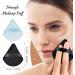 2 Pcs Soft Triangle Velour Makeup Powder Puff Set for Pressed and Loose Powder - Black+Blue - Buy Online on GoSupps.com