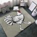 Flannel Carpet Walking Chicken Pattern 60 x 39 in Non-Slip Durable Suitable for Living Room and Office Bedroom - Buy Online on GoSupps.com