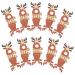 HOLIDYOYO 75 Pcs Lollipop Paper Card Elk Reindeer Candy Holder Xmas Lollipops Sweets for Lollpop
