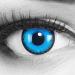 Colored contact lenses Meralens 1 pair of cosplay manga crazy fun blue year lentils alper with free lentil container.Perfect for Halloween carnival and carnival for costumes.0.0 diopters 8.6 millimeters 14.00 millimeters 2