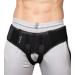 Wonder Care - Black Inguinal Hernia Support Truss For Double Inguinal Or Sports Hernia With Two Removable Compression Pads & Adjustable Groin Straps Surgery & Injury Recover (M (32-35 Inches))) ...
