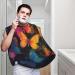 Butterfly Print Beard Bib Apron - Non-Stick Hair Catcher for Men | Perfect Shaving Gift - One Size Black - Buy Online on GoSupps.com