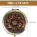 Supvox Antique Round Mini Pocket Mirror - Circular Letter-Shaped Cosmetic Accessory - Buy Online on GoSupps.com