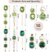 10 Vintage Rhinestone Decorative Hair Pins - Handmade Green Crystal Barrettes and Bobby Pins for Women - Buy Online on GoSupps.com