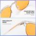 Cyxus Orange Blue Light Blocking Glasses for Men & Women | Reduce Eye Strain & Sleep Better | Gaming Glasses 8056Z76 with Amber Lens - Buy Online on GoSupps.com