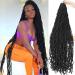 40 Inch New Soft Locs Crochet Hair 6 Packs Natural Color Faux Locs Crochet Braids Hair Pre Looped Synthetic Super Long Goddess Locs Pre Extended Crochet Locs Braiding Hair (40 Inch (Pack of 6) Natural Color 1B) 40 Inch...