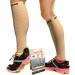 Calf Compression Sleeve - Shin Splints & Achilles Tendon Support - Nude S/M - 1 Pair - Buy Online on GoSupps.com