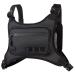 KINGSLONG Chest Bag Lightweight Chest Pack Water Resistant Running Pack Phone Holder For Workouts Running Backpack Vest with Pocket & Extra Storage black chest bag