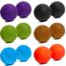 Double fascia ball |Massage ball - approx. 8cm diameter made of silicone |Use for self -massage fascia training & muscle relaxation - hard surface |Back training Peanut Ball Globo purple green
