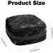 Stylish Black Marble Menstruation Pad Bag with Zipper | Women's Napkin & Tampon Storage | Perfect Collective Bag for Girls - Buy Online on GoSupps.com