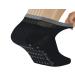 Yomandamor 6 Pairs Seamless Diabetic Socks for Men Bamboo Non Slip Grip Ankle Socks 10-13 Black