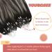 Youngsee Microring Extensions - Real Hair Silver & Black Ombre 35cm | 50g Short Microring Hair Extensions - Buy Online on GoSupps.com