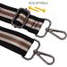Wide Shoulder Strap Adjustable Replacement Belt for Crossbody Handbag - Black Stripes-Gun Metal Buckle - Buy Online on GoSupps.com