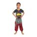 Lofbaz Children Hippy Thai Harem Aladdin Pirate Kids Pants Bohemian Baggy Colorful 6-9 Months Rose Flower Burgundyy