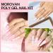 Morovan 30ML Poly Gel Nail Kit - Professional 4 Colors Gel Extension Set with Base & Top Coat - Large Capacity Poly Nail Gel Kit for Beginners - Buy Online on GoSupps.com