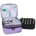 LUXJA Essential Oil Carrying Case - Holds 30 Bottles (5ml-30ml, Also Fits for Roller Bottles), Double-Layer Organizer for Essential Oil and Accessories, Lavender (Bag Only) Fits for 30 bottles Lavender