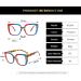 Tr90 Square Frame Blue Light Blocking Glasses - UV Protection for Men & Women | Stylish Computer & Reading Glasses - Red-Blue-Leopard Design - Buy Online on GoSupps.com