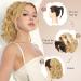 Sofeiyan 13 Inch Curly Ponytail Extension Claw Clip in Hairpiece for Women - Light Brown Mix Bleach Blonde - Natural Wave Synthetic Clip-in Pony Tail - Buy Online on GoSupps.com