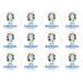 24 x Football 2024 - Europe 4.4cm Disc Cupcake Toppers (NOT PRE Cut)