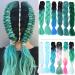 Long Jumbo Ombre Braids - Synthetic Hair Extensions for Crochet Braids | Blue Pink Purple Blonde - 61cm - Buy Online on GoSupps.com