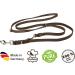 COPCOPET 3-Way Adjustable Dog Leash - Handmade Soft Leather with Chrome Fittings | 3.50m x 15mm | Cognac Color | International Shipping Available - Buy Online on GoSupps.com