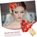 FOMIYES Hair Jewelry Kimono Floral Barrettes Asian Hair Accessories Hair Grips Flower Hair Clip Fan Tassel Hair Clip Womens Hanfu Hair Accessories Hairpin Hair Piece Bride Chinese Style M Red - Buy Online on GoSupps.com