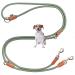 Leitengr n dog leash little dogs light |Guide 3M adjustable with 2 carabiners |3 meters long x 0.8 cm |Only 200 g |Devon model |Green Hoary Green 3 m x 0.8 cm