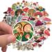 Colorful Ins Style Mushroom Stickers 50 Pack - Waterproof Decals for Scrapbooking, Laptop, Phone Case, Water Bottle & Home Decor - Buy Online on GoSupps.com