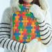 Autism Awareness Day Puzzle Heat Bottle 2L PVC Pain Relief Heat & Cold Therapy for Cramps Neck & Shoulders - Buy Online on GoSupps.com