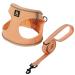 Bella & Pal dog harness Small dogs with leash step-in dishes made of Air mesh anti-train reflective breathable breast dishes puppy dishes for small dogs cat dishes peach m m (40-45cm breast scope) peach)