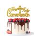 Tenhaisi Gold Glitter First Holy Communion Cake Topper Baptism/Christening/Confirmation/Baby Shower/Birthday/Communion Party Decoration