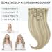 Doores Seamless Clip-In Hair Extensions - 40cm (16 inch) Real Hair with Ashblond Highlights - 7 Pieces 110g - Natural Look & Easy Application - Buy Online on GoSupps.com