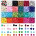 OUTUXED 7200pcs Glass Seed Beads & Alphabet Letter Beads Kit for Bracelets Making | DIY Jewelry & Crafts Set with Elastic Cords, Tweezers & Accessories - Buy Online on GoSupps.com
