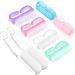 Handle Grip Nail Brush, Senignol Upgrade 8Pcs Fingernail Brush Set Nail Brush Cleaner Scrubbing Kit for Toes and Nails Men Women kids (Multicolor) Green