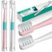Samseel (2-Pack, White and Pink) Sonic Electric Toothbrush Lasting for 90 Days Travel Essential Waterproof Portable Mini Design for Daily Oral Care Business Travelling and Holiday Use White & Pink
