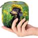 Dachshund Dandelion Wreath Women's Portable Bag | Stylish Napkin & Menstrual Cup Storage for Teens & Moms - Buy Online on GoSupps.com