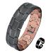Jecanori 3X Lymph Drainage Copper Magnetic Bracelet for Men Copper Bracelet with 57pcs Ultra Strength Magnets(3500 Gauss). Adjustable Wristband Brazaletes with Removal Tool&Jewelry Gift Box Lines-black
